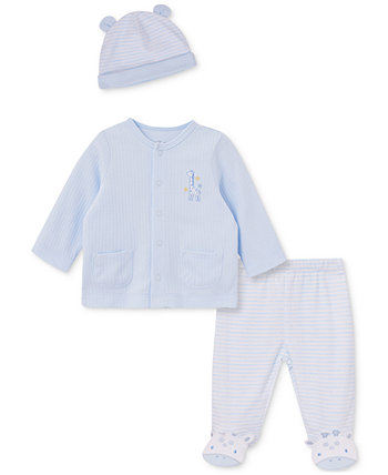 Baby Boys или Baby Girls 3-Pc. Комплект из кардигана, брюк и шапки Little Me