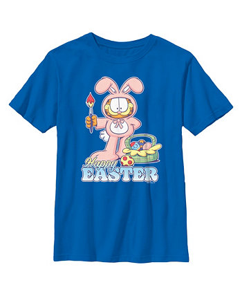 Boy's Garfield Happy Easter Bunny Ears Cat  Child T-Shirt Nickelodeon