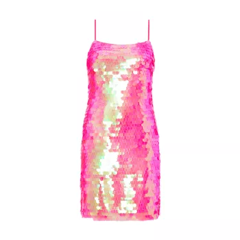 Lucy Sequin Slip Dress MILLY