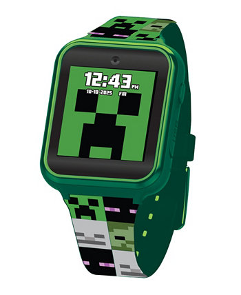 Детские зеленые силиконовые смарт-часы 38 мм Minecraft