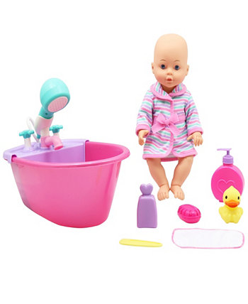 Набор «Время купания» с детской куклой Gi-Go, детский игровой набор из 8 предметов, 14 дюймов DREAM COLLECTION