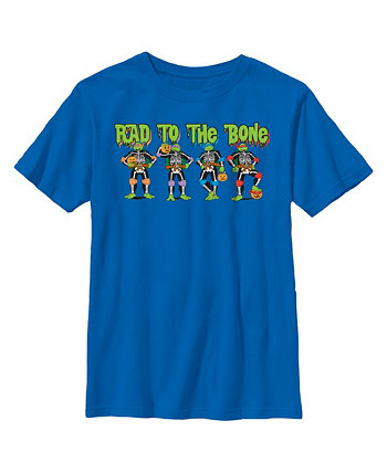 Boy's Teenage Mutant Ninja Turtles Halloween Rad to the Bone Child T-Shirt Nickelodeon