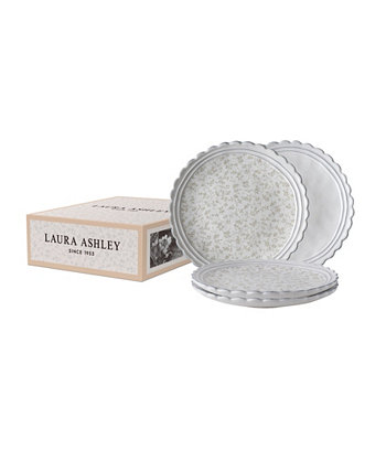 Artisan Set of 4 plates, Service for 4 Laura Ashley