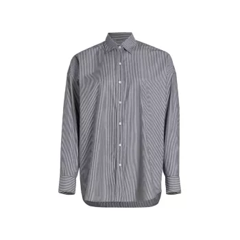 Mael Oversized Striped Cotton Shirt NILI LOTAN