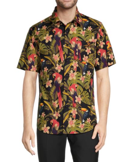 Рубашка на пуговицах с тропическим принтом Billy Ezekiel