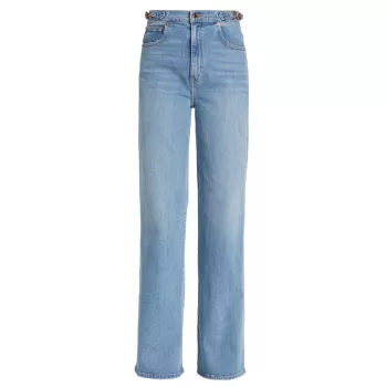 Spencer High-Rise Stretch Wide-Leg Jeans DEREK LAM