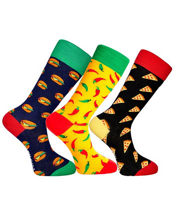 Men's Houston Novelty Luxury Crew Socks Bundle Fun Colorful with Seamless Toe Design, Pack of 3 Love Sock Company