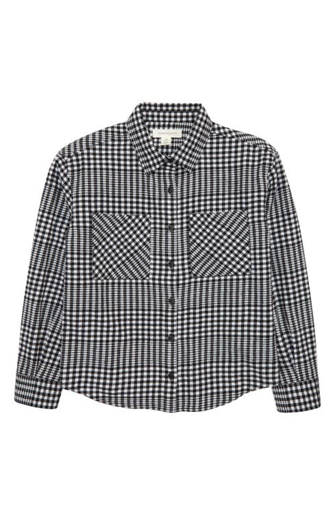 Kids' Oversize Flannel Button-Up Shirt Treasure & Bond