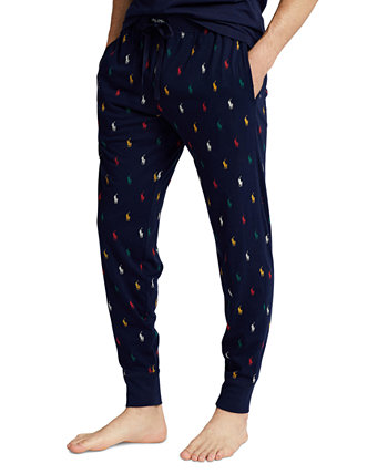 Мужские пижамные штаны-джоггеры из хлопкового джерси с принтом пони для больших и высоких людей Ralph Lauren