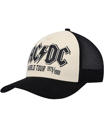 Men's Cream, Black AC/DC Sinclair Snapback Hat American Needle