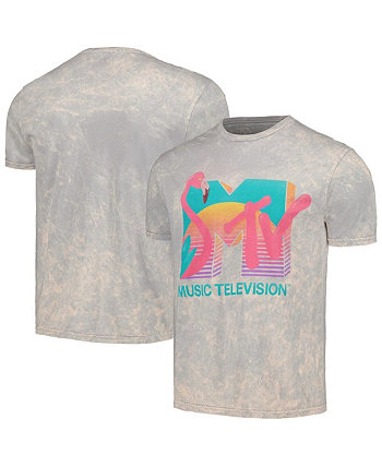 Men's Gray MTV Flamingo Washed T-shirt Philcos