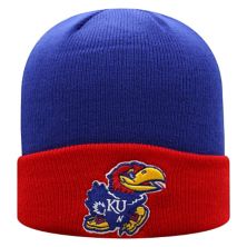 Мужская двухцветная вязаная шапка с манжетами Top of the World Royal/Red Kansas Jayhawks Core Unbranded