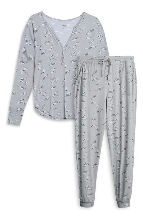 Leaf Print Pajama Set AQS