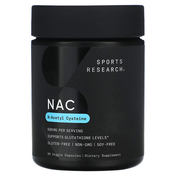 NAC, 600 mg, 90 Veggie Capsules Sports Research