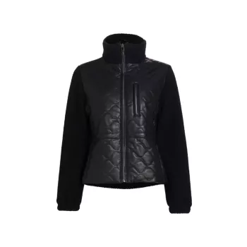 Lanie Mixed Media Quilted Jacket LAMARQUE