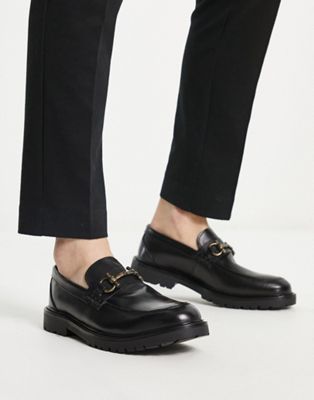 H by Hudson Exclusive Alevero loafers in black leather  H by Hudson