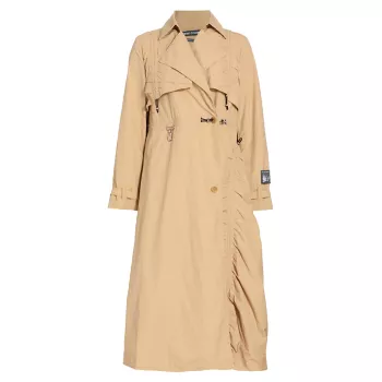 Seed &amp; Soil Cinched Gabardine Trench Coat Reese Cooper