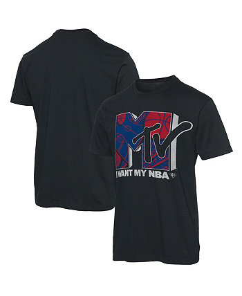 Мужская черная футболка NBA x MTV I Want My Junk Food