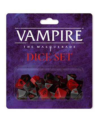 Набор игральных костей Renegade Games Vampire the Masquerade для ролевой игры Vampire the Masquerade, 18 предметов Renegade Game Studios