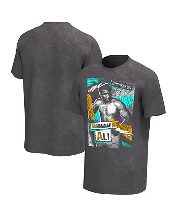 Men's Black Muhammad Ali Retro Washed Graphic T-shirt Philcos
