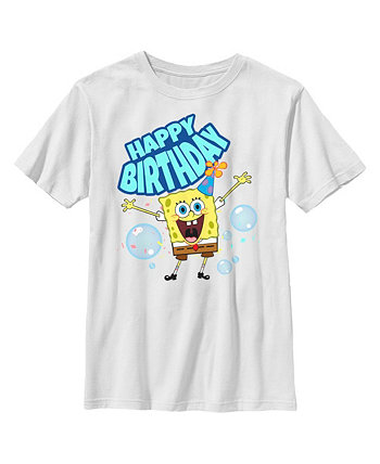 Boy's SpongeBob SquarePants Happy Birthday Bubbles Child T-Shirt Nickelodeon