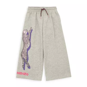Широкие спортивные штаны из ткани френч терри для девочек KENZO