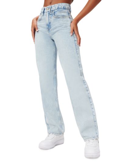 Эластичные прямые джинсы Good 90-х с высокой посадкой Good American