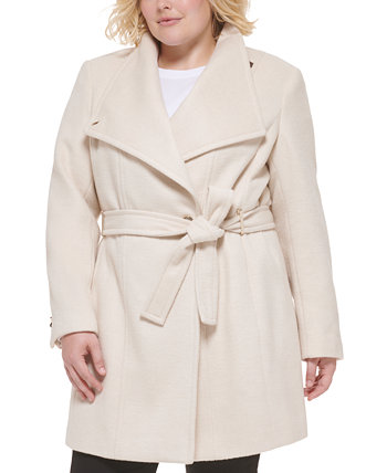 Пальто больших размеров с поясом Calvin Klein