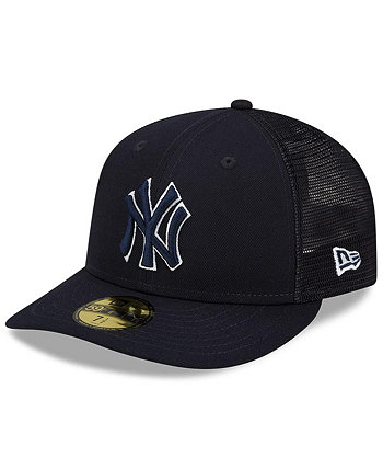 Мужская темно-синяя приталенная кепка New York Yankees 2022 Batting Practice Low Profile 59FIFTY New Era