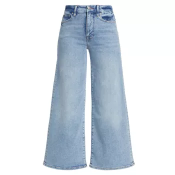 Good Waist Palazzo Cropped Jeans Good American