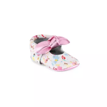 Baby Girl's Princesses Knotted Bow Moccasins Freshly Picked