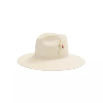 Соломенная шляпа с вышивкой крестиком FREYA
