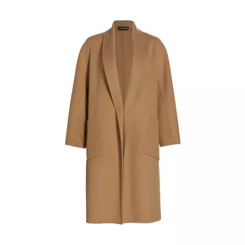 Thara Open-Front Wool-Blend Coat LAMARQUE