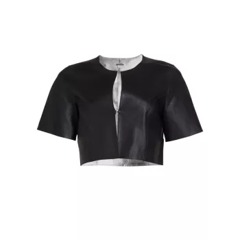 Elia Cropped Leather Top LAMARQUE
