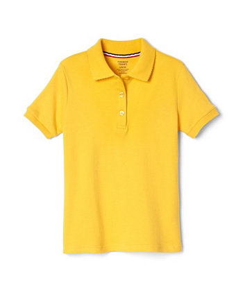 Рубашка-поло с короткими рукавами и воротником-стойкой для девочек больших размеров с интерлоками French Toast