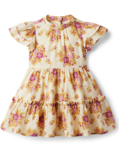 Платье цвета слоновой кости с цветочным принтом (для малышей/маленьких детей/больших детей) Janie and Jack