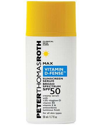 Солнцезащитный крем Max Vitamin D-Fense SPF 50, 1,7 унции. Peter Thomas Roth