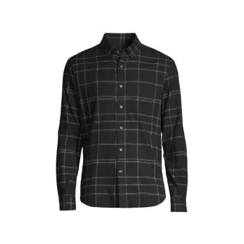 Windowpane Plaid Button-Down Shirt CLUB MONACO