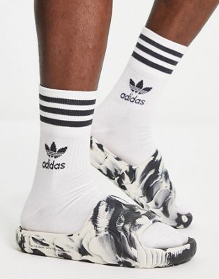 Черно-белые шлепанцы adidas Originals Adilette 22 Adidas