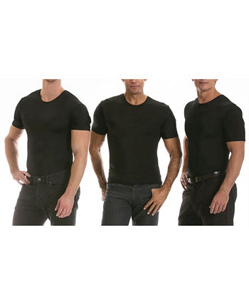 Комплект из 3 компрессионных мужских футболок Insta Slim с коротким рукавом и круглым вырезом Instaslim