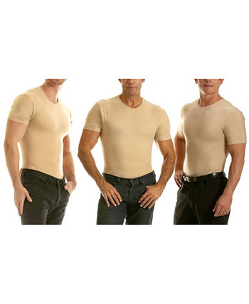 Мужские узкие мужские футболки Insta Slim из 3 компрессов с короткими рукавами и круглым вырезом для больших и высоких Instaslim