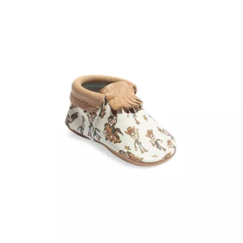 Baby Boy's Woody City Leather Rubber Sole Moccasins Freshly Picked