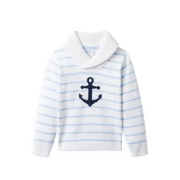 Baby Boy's,Little Boy's &amp; Boy's Nautical Striped Shawl Sweater Janie and Jack