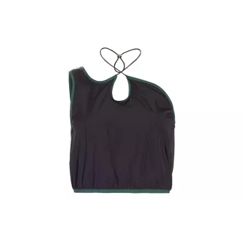 Seed &amp; Soil Cinched Nylon Crop Top Reese Cooper