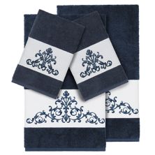 Linum Home Textiles Набор банных полотенец с украшением из 4 предметов алого цвета Linum Home