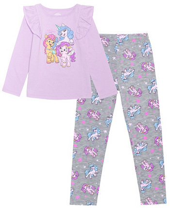 Toddler Girls Better Long Sleeve Top and Leggings, 2 Piece Set My Little Pony