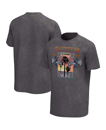 Men's Charcoal Led Zeppelin In Concert Washed Graphic T-shirt Philcos