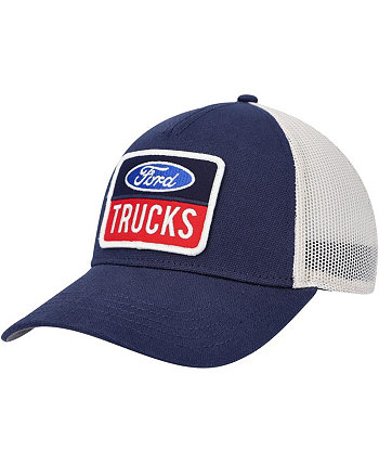 Men's Navy Ford Trucks Twill Valin Patch Snapback Hat American Needle