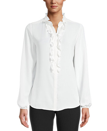 Женская блузка с длинными рукавами и оборками, созданная для Macy's Bar III
