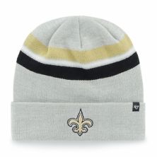 Мужская серая вязаная шапка New Orleans Saints Monhegan '47 с манжетами 47 Brand